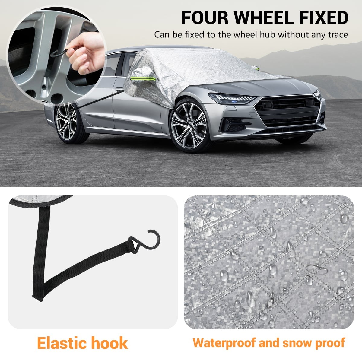 Car Truck Windshield Winter Snow Cover Front Window + Rearview Mirror Protector