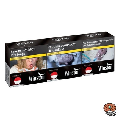 Winston Black/ Schwarz Zigaretten 6XL Stange 3x 54 Stück