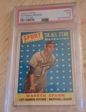 1958 Topps - Sport Magazine '58 All Star Selection Warren Spahn #494