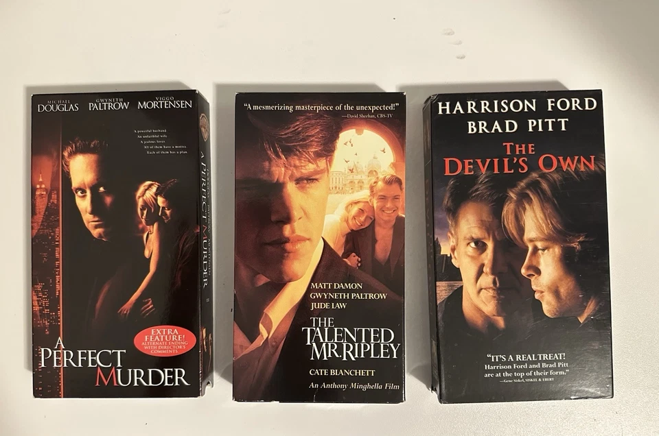 VTG VHS Lot 3 Suspense Thriller Movies 90’s Video Cassette Tapes - Image 3 of 4
