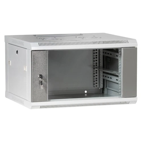 19" Wandgehäuse Netzwerkschrank Serverschrank 6HE Tiefe 500mm grau ProfiPatch