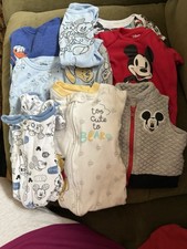 Disney Baby Clothes Lot Sizes 0-9 Months, 12 items