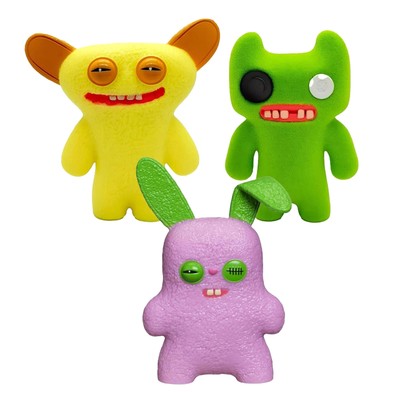 Fuggler 6.3cm Figur 3-Pack Hellbraun / Gelb, Pink, Grün