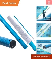 Professional 12-Foot Telescopic Pool Pole - Secure & Adjustable Cleaning