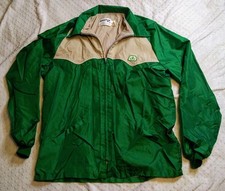 Vintage Pioneer Seeds Swingster Lightweight Jacket Size XL Green Tan Zip USA