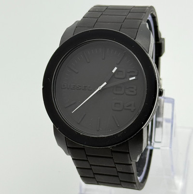 Men's DIESEL Blackout Quartz Rubberized Band Watch DZ1437 (NO CROWN - FOR PARTS)