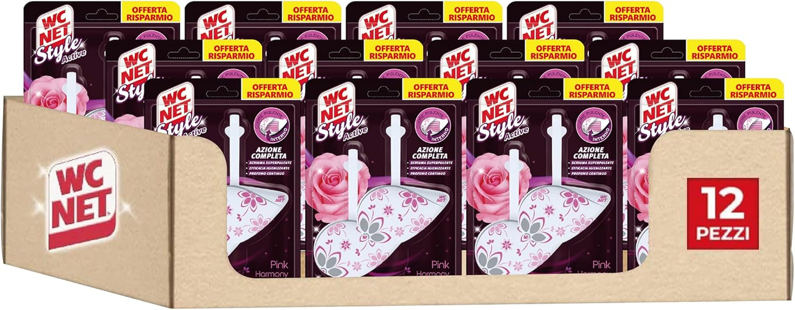 Tavoletta WC Net Style Active Pink 36,5g: Pulito Garantito per la Famiglia