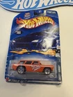 HOT WHEELS 2002 RED LINE ORANGE CHEVY NOMAD #106 DAMAGED CARD