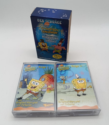 2x MC Spongebob Schwammkopf Folge 1 + 11 Originalhörspiel TV-Serie - Kassette