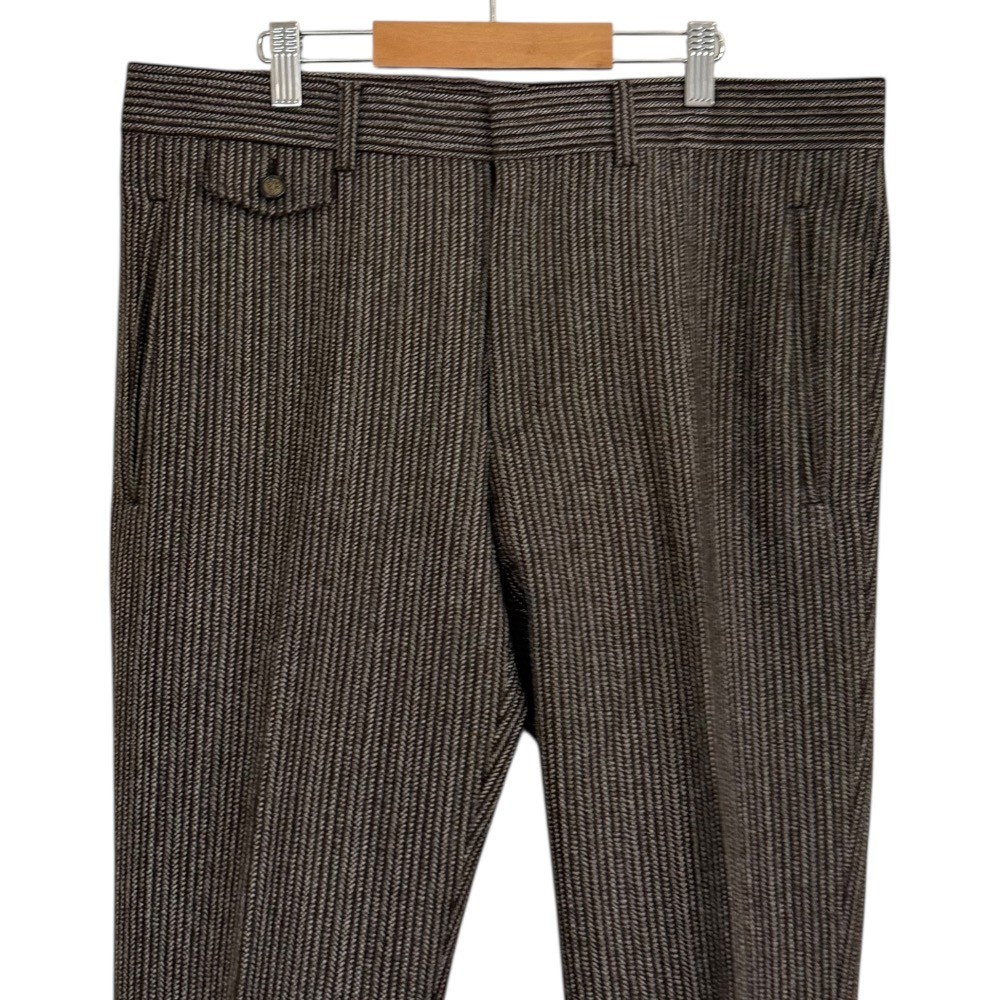 GUCCI Stripe Pattern Crest Button Slacks, Size 48… - image 3