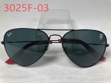 Ray-Ban RB3025 Aviator Pilot Sunglasses Black Frame Glass Gray Lens 58-14 138 mm