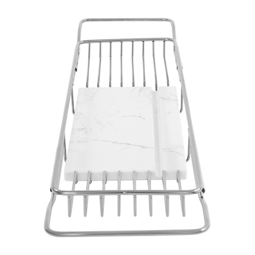 Modern Rectangular Bathtub Tray Expandable Bathtub Tray with Marble Board USA - Picture 11 of 18