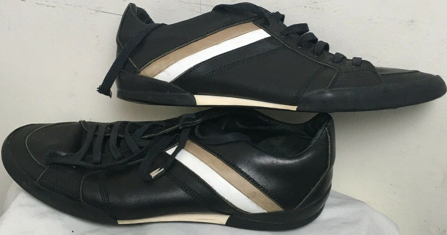 DIOR HOMME AUTHENTIQUE MADEN ITALY cuir de veau noir TRAINER DESIGN par HEDI SLIMANE TAILLE 42,5