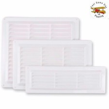 Choose Size WHITE LOUVRE AIR VENT Brick Wall Ventilation Grille Cover Internal