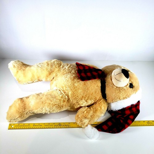 Kids Christmas Bear With Hat And Scarf Soft Plush Stuffed Animal Large Giant 28" - Picture 7 of 8
