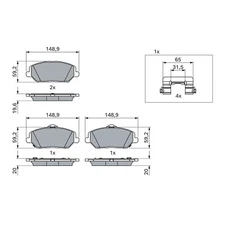 Bosch Brake Pad Set 986424862- Premium Engineering for Performance