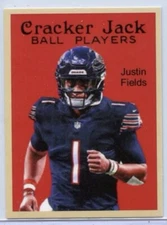 Justin Fields 2021 #4 Cracker Jack  2 1/4" x 3" Ball Players Card  