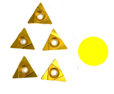 UNBRANDED TRIANGLE INSERT 5/8'' THICKNESS 1/16'' FRONT ID 3/16'' LOT OF 5