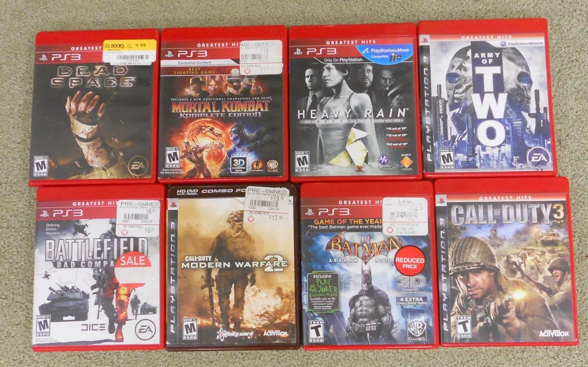 Lot of 8 PlayStation 3 PS3 Red Replacement Game Cases NO GAMES MANUALS | eBay