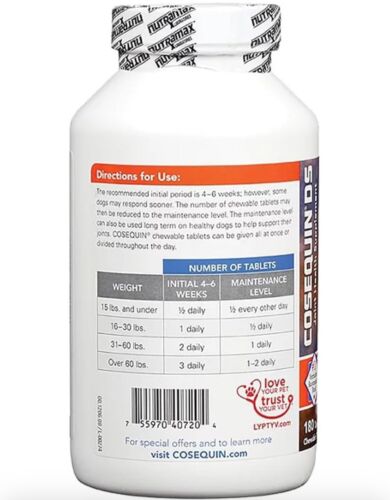 Cosequin DS Plus MSM Joint Health for Dogs - 180 Chewable Tablets 05/26 - Picture 2 of 5