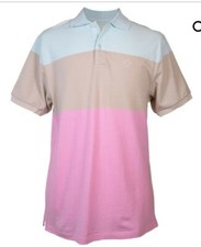 SIMPLY SOUTHERN MEN'S GUYS POLO BEACH LARGE BLUE TAN PINK NWT