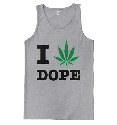 I Love Dope - Pot Leaf Weed Marijuana Ganja Stoner Men's Tank Top