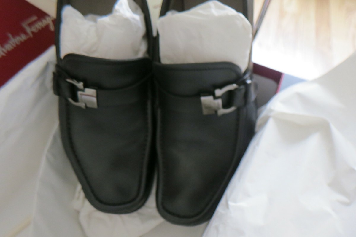 Ferragamo Grandioso Bit Loafers Mens Size 9 D Black Textured Leather Shoes Grandioso Bit Loafer – M. Dumas and Sons main image 4