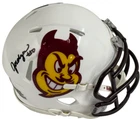 Jordyn Tyson Signed Arizona State Sun Devils Mini Helmet Auto Beckett Witness