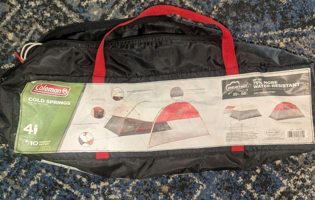 Coleman Cold Springs 4 Person Tent With Porch + IllumiLine + Coleman Cold Springs 4 Person Tent With Porch + IllumiLine +