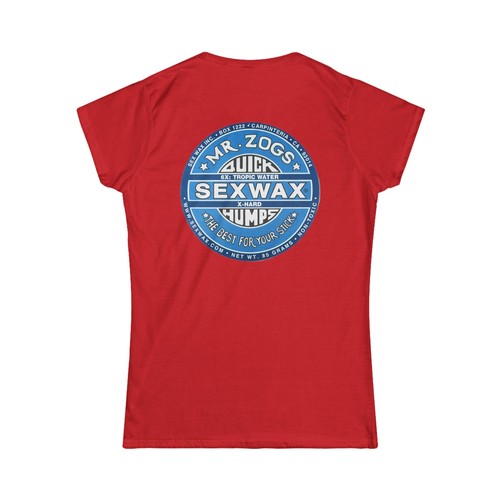 Mr. Zogs Sex Wax Light Blue Logo Premium T-Shirt Outlaw Surf Womens - Picture 25 of 25