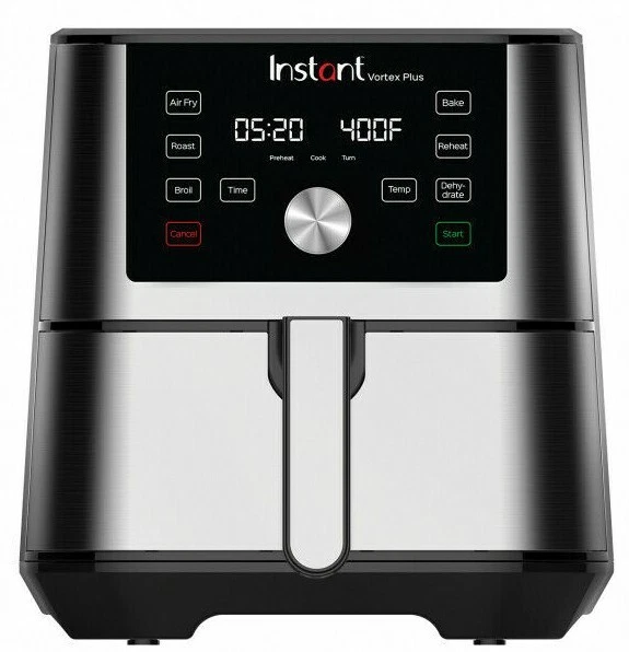 Instant Vortex Plus 4 Quart Air Fryer - Stainless Steel - New 810028584327