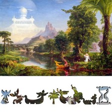 Wooden Jigsaw Puzzle for Adults by FoxSmartBox - 444 Pieces - The Voyage of Life