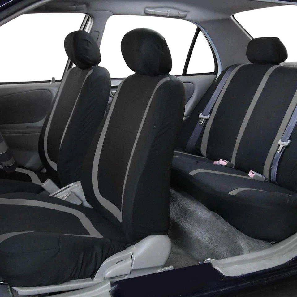 For All Maserati Gray Lines Seat Covers High Quality Cushioned Perfect Fit - Image 4 of 4