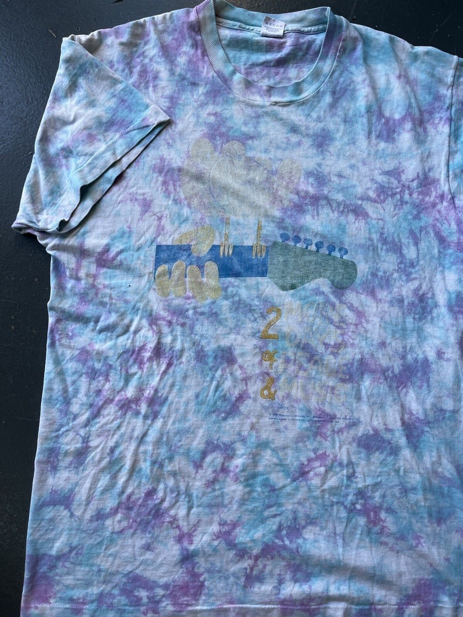 Vintage Woodstock 1994 Tour Tie Dye T-Shirt Big Graphic Double