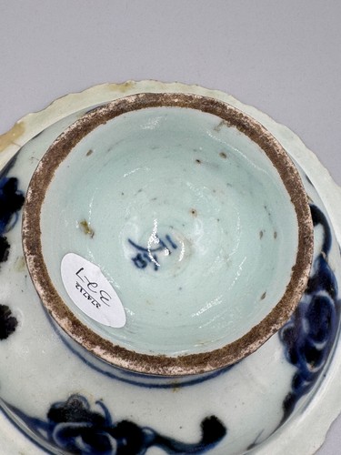 Antique 19th Edo Period Japanese Blue Dragon Porcelain Footed Plate 6 1/2'' - Picture 8 of 13