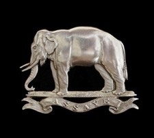 Seaforth Highlanders Forage Cap Badge Hallmarked Silver