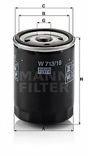 Mann-Filter W 713/18 oil filter for Bedford, Buick, Chevrolet, Oldsmobile, Opel, Pont