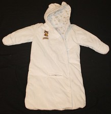 Carter's Just One You Hooded Carbag Ivory Size 9 Months bear applique nwot 222