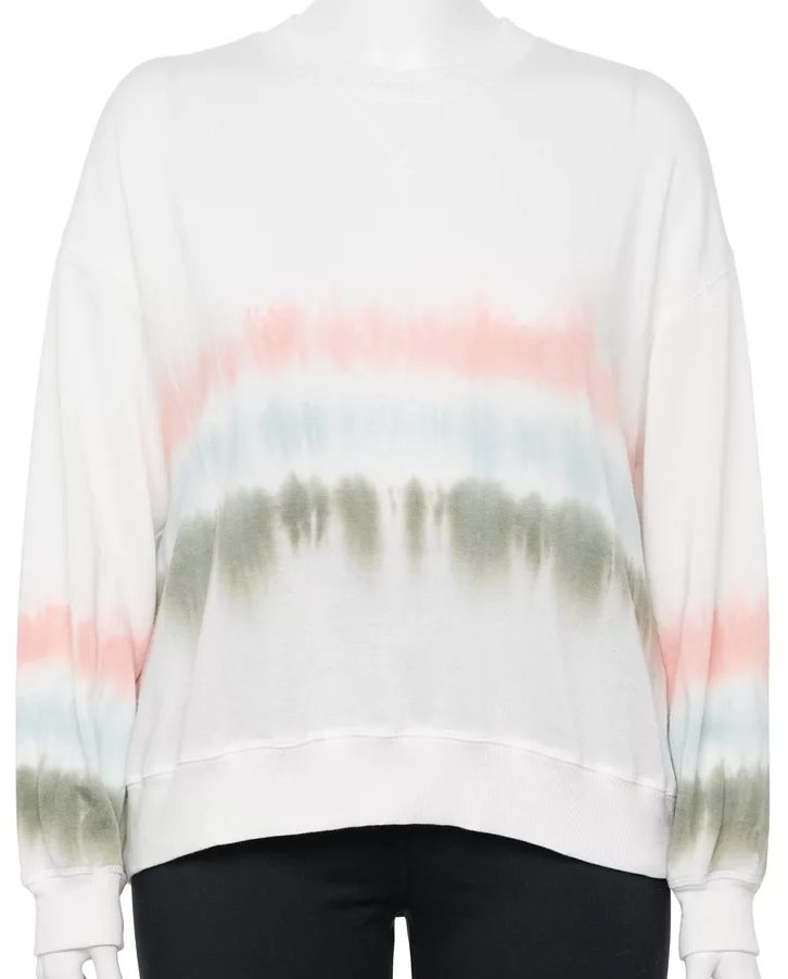 SO BRAND LONG SLEEVE CREWNECK LINEAR TIE DYE SWEATSHIRT WOMEN'S PLUS 3X  **NIP!**