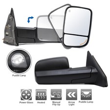 Tow Mirrors Power Heated Fit 02-08 Dodge Ram 1500 05-09 Ram 25003500 Lhrh