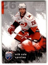 2007-08 Be a Player Player's Club Platinum Erik Cole /25 #40 Carolina Hurricanes