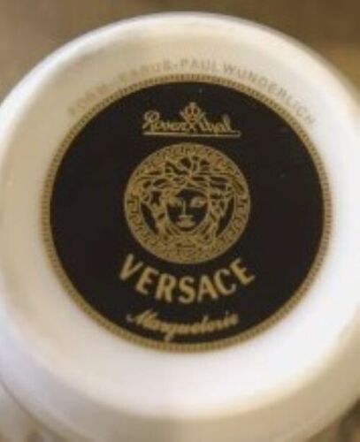 Taza de café VERSACE Marqueterie Demitasse con mango de ala y platillo Rosenthal - Imagen 4 de 4