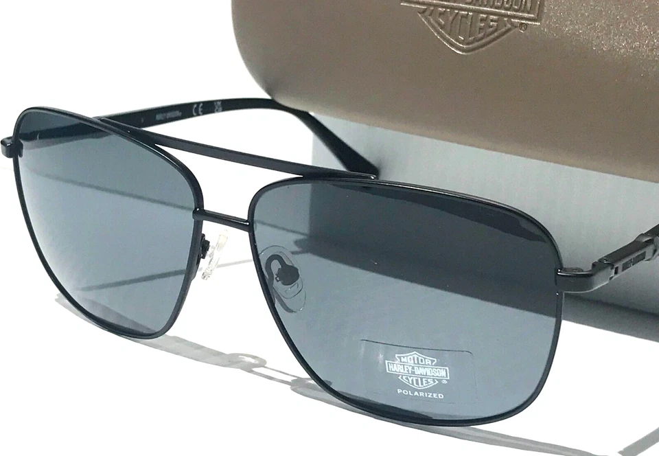 NEW Harley-Davidson Matte Black POLARIZED Black Lens Sunglass HD0949 with Case - Image 3 of 4