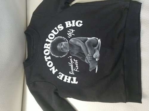 The Notorious BIG Black Sweatshirt 3T Brooklyns finest '94, kids toddlers - Picture 2 of 6
