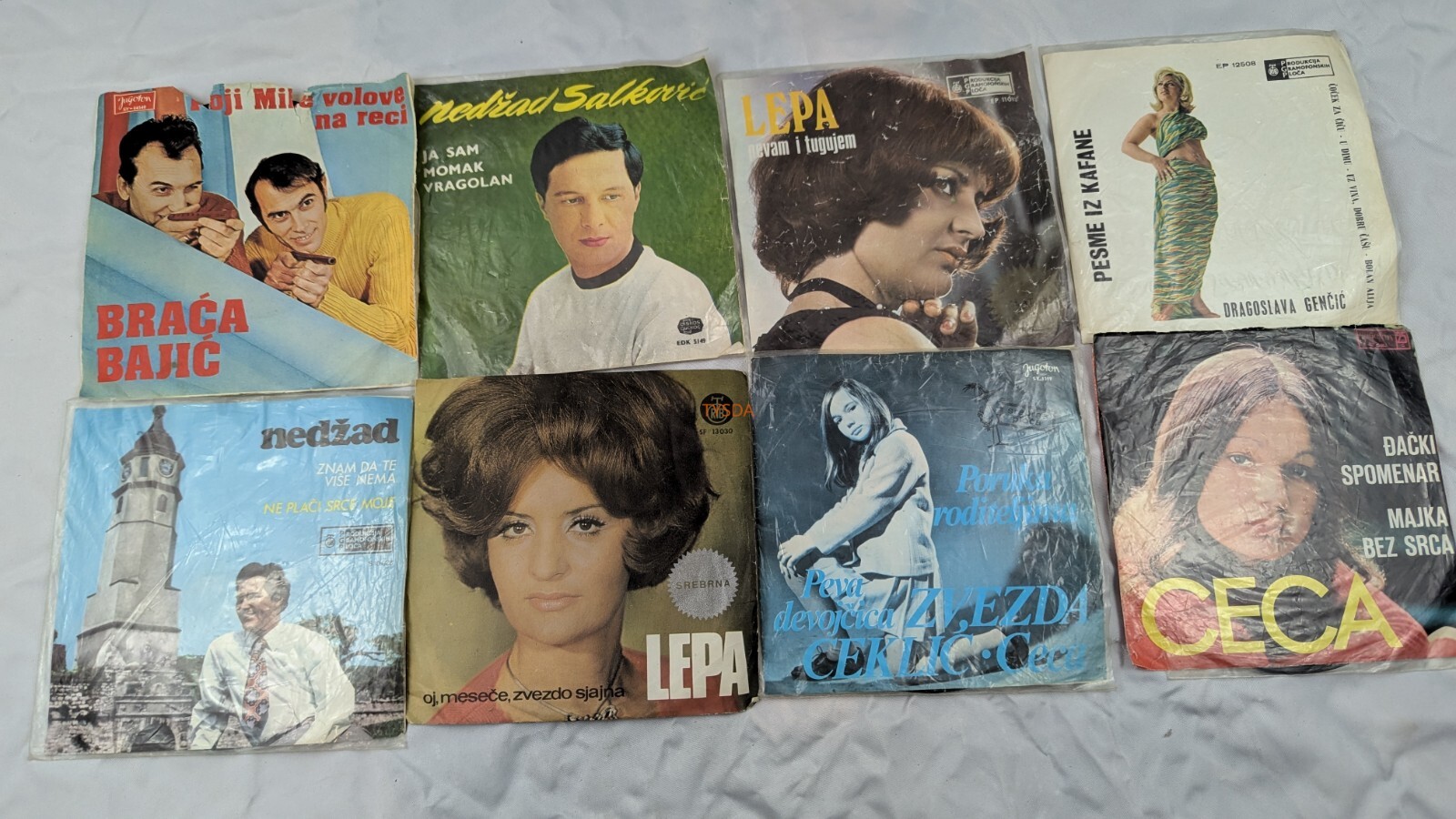 Vintage 66pc Yugoslavia Slavic Vinyl Record Collection by Diskos Jugotron - Rare Retro Music Set-image