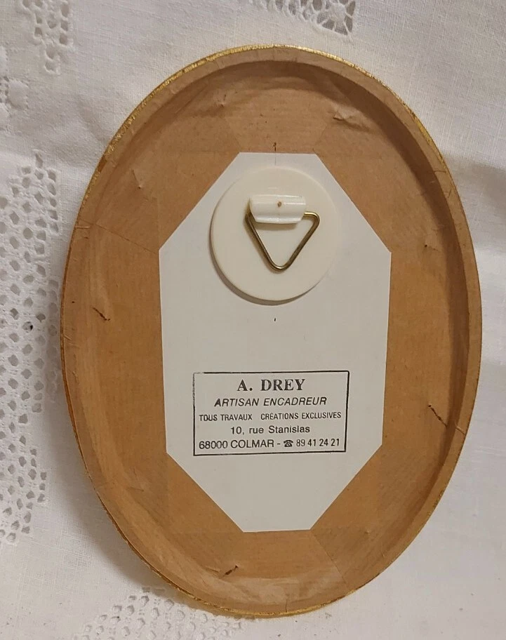 Relief antik Bild Bronze Oval Gemälde a.Frankreich - Bild 4 von 4