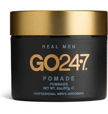 Real Men - GO24•7 Pomade - Styling Paste | Shine Finish, Strong Hold 2 Oz New!