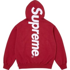 Supreme Satin Applique Hooded Sweatshirt Red