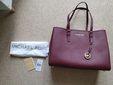 Michael Kors MK Bag Jet Setter Travel Bag MERLOT Large