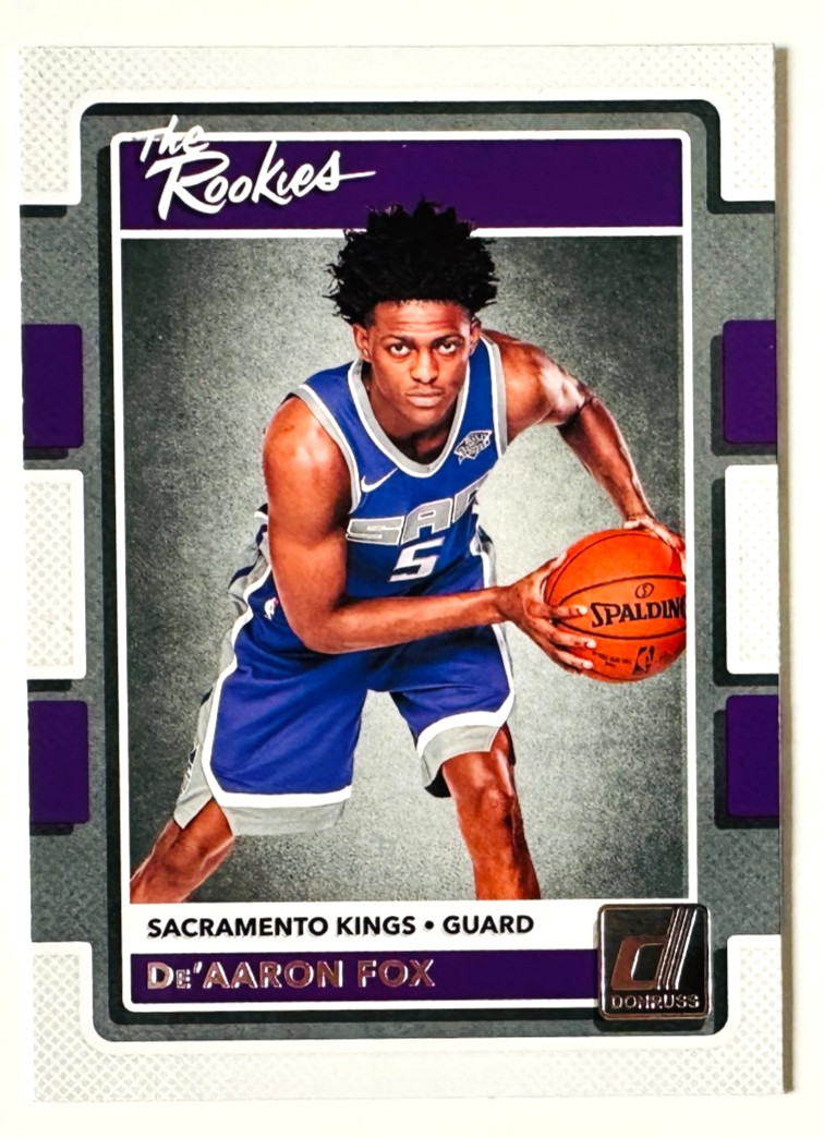 207-18 Donruss De'Aaron Fox RC #5 The Rookies Kings!
